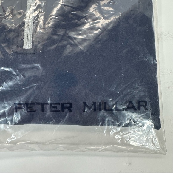 Peter Millar Performance Quarter-Zip Men’s Pullover Navy Blue ME0EK40 NWT - Picture 2 of 9